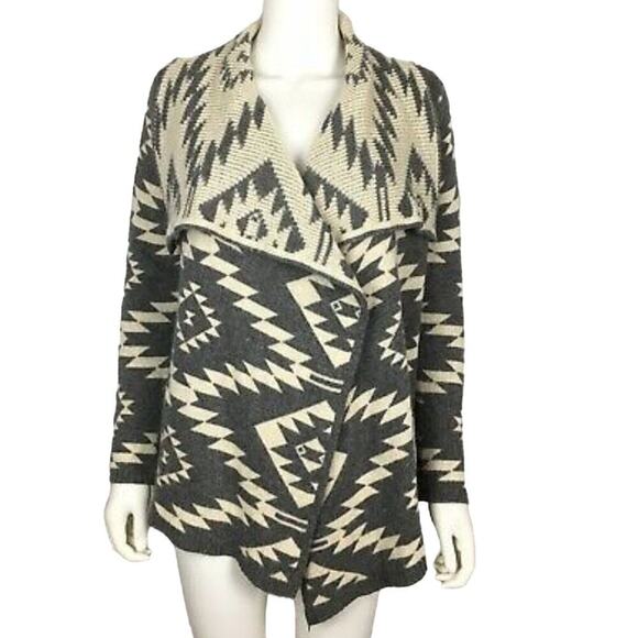 Market & Spruce Stitch Fix Angora Southwestern Aztec Boho Open Cardigan Size S - Picture 1 of 7